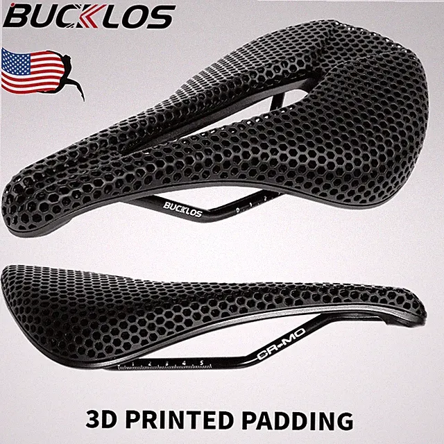 BUCKLOS Breathable 3D Printed Cycling Bike Saddle MTB Gravel Bicycle Seat Hollow